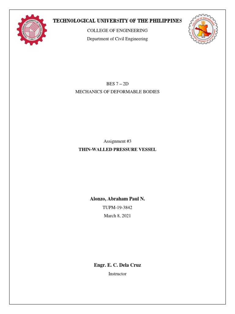 Alonzo Bsce-2d Assignment 4 | PDF | Pounds Per Square Inch | Pressure