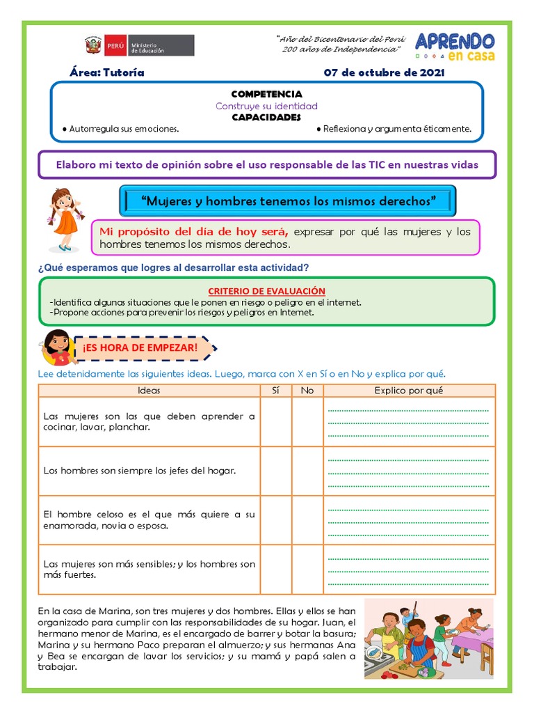 Actividad 04 - Tutoría 07-10-2021 | PDF | Machismo