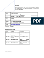 CV Highlights for Lawyer