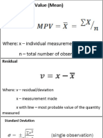 Formulas For Quiz 1