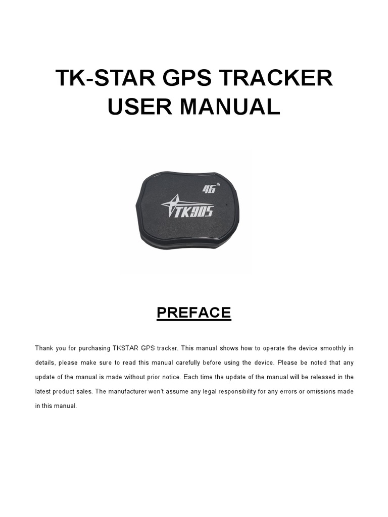 TkStar Gps Tracker User Manual Preface PDF General Packet Radio