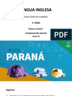 Língua Inglesa: 1 Série Chorar É Bom? Compreensão Textual