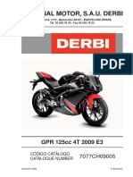 Catálogo Derbi GPR 125cc 2009