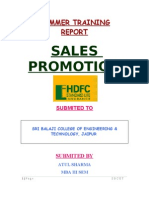 Sales Promotion: Summer Training