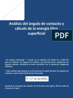 Analisis de Ángulo de Contacto y Energia Libre Superficial