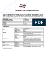 Especificaciones técnicas planta eléctrica E-power P-500