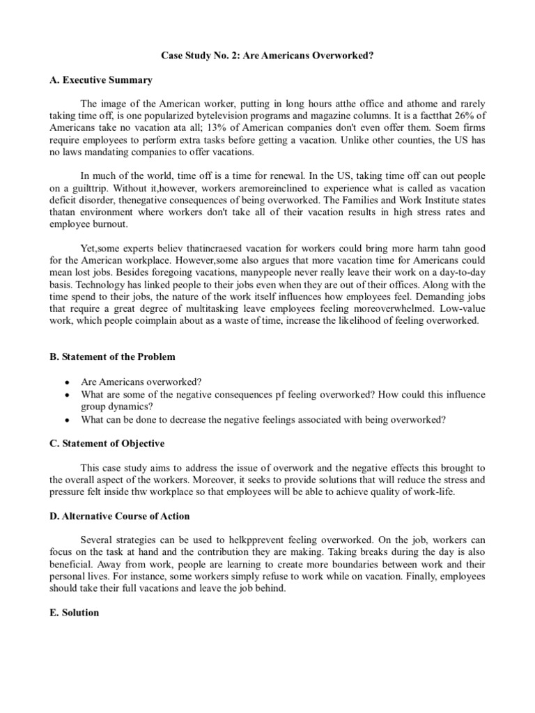 CASE STUDY 2 | Layoff | Work–Life Balance