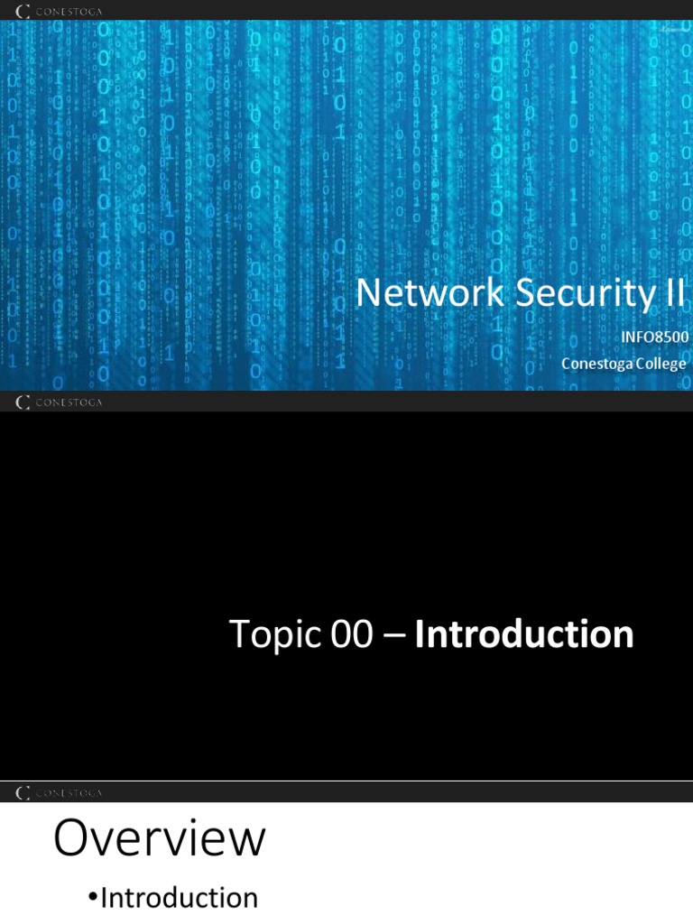 Network Security II INFO8500 Conestoga College PDF