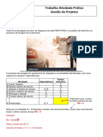 Diagrama Gantt lavagem automóvel