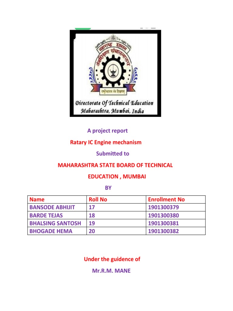 Theory of Machine Project | PDF | Internal Combustion Engine | Engines