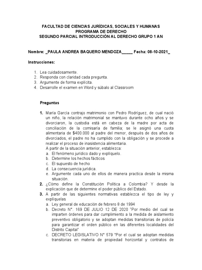 Segundo Parcial de Introducción al Derecho | PDF | Constitución ...