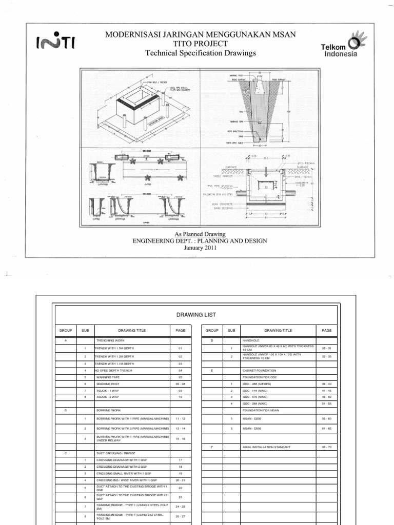 Trenching and Boring Work Drawings | PDF | Civil Engineering