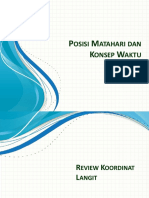 Posisi Matahari Dan Konsep Tentang Waktu