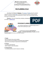 Program Planning Cycle - PDCA Cycle Handout