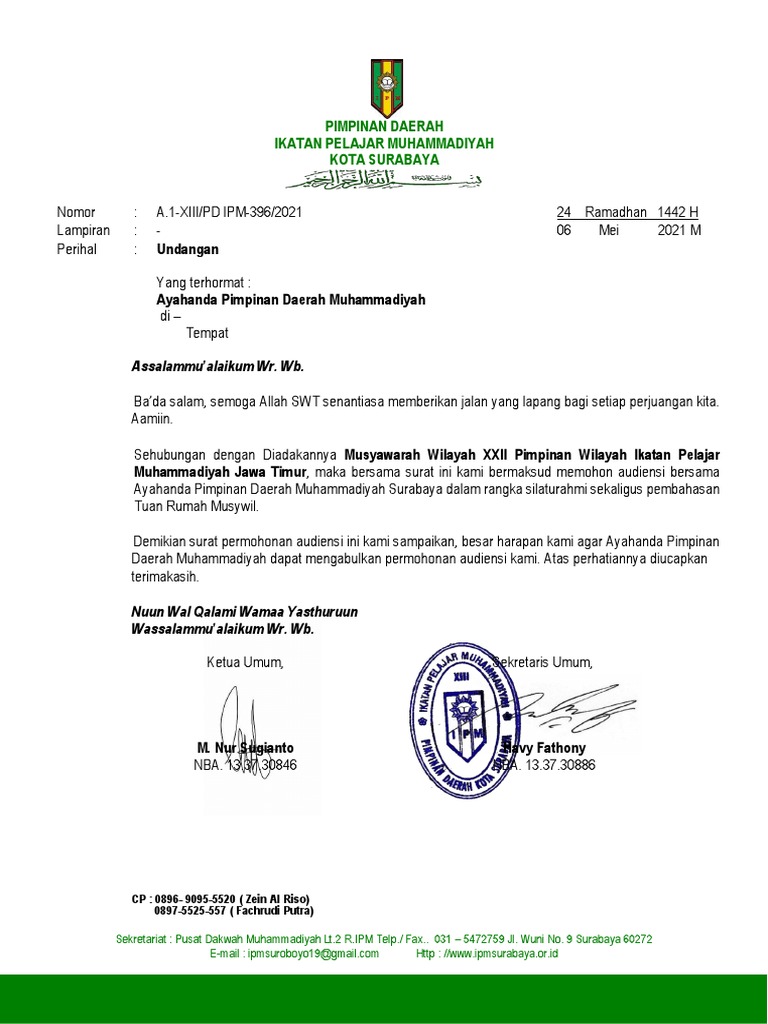 Contoh Surat Audensi Ipm Pdf