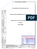 Instrument and Telecom Cable List: Saudi Arabian Oil Company