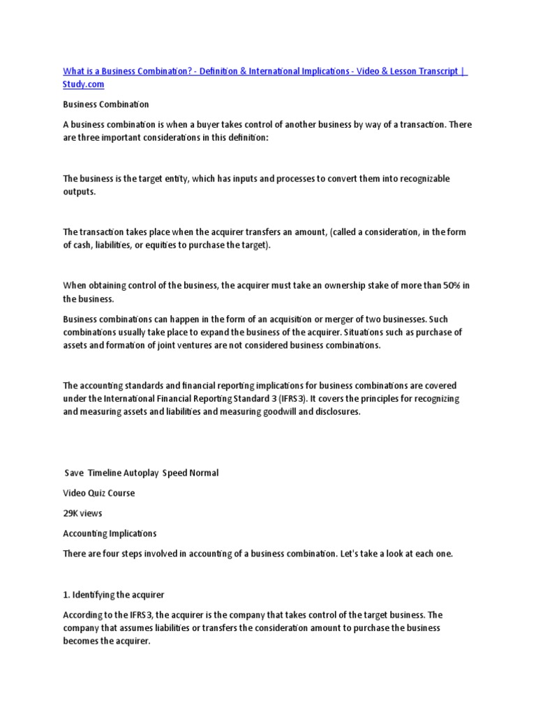 Understanding Business Combinations Explained | PDF | Balance Sheet ...