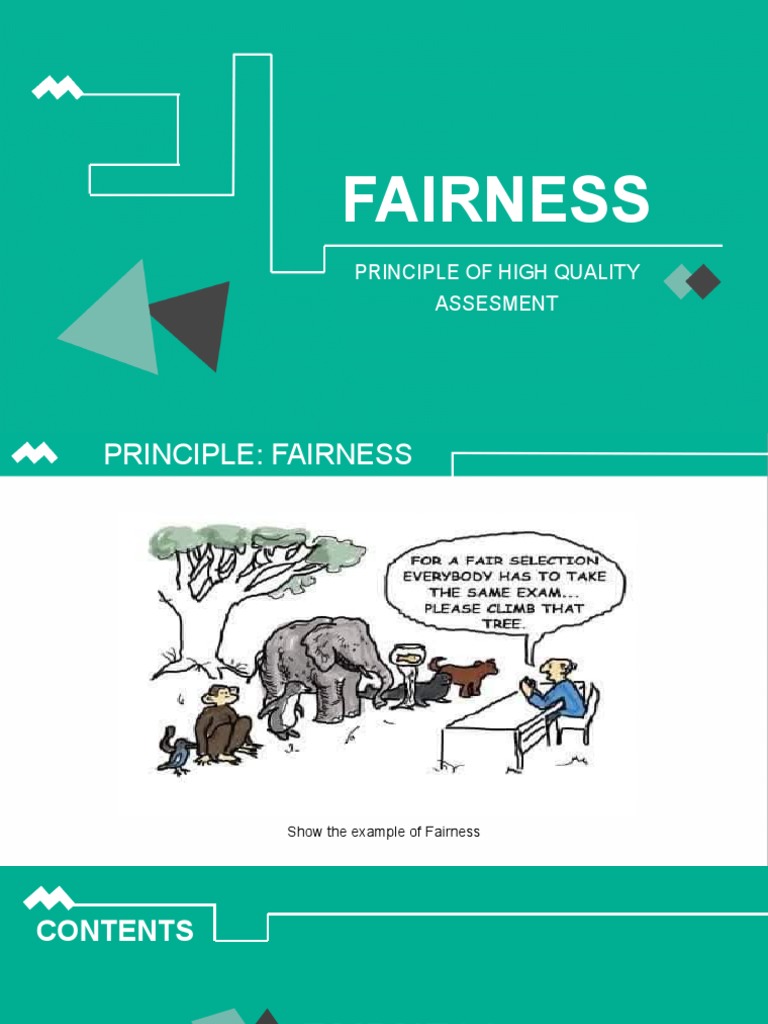 Fairness: Principle of High Quality Assesment | Download Free PDF ...