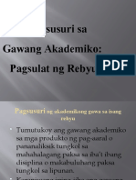 Pagsulat NG Rebyu-Akademiko