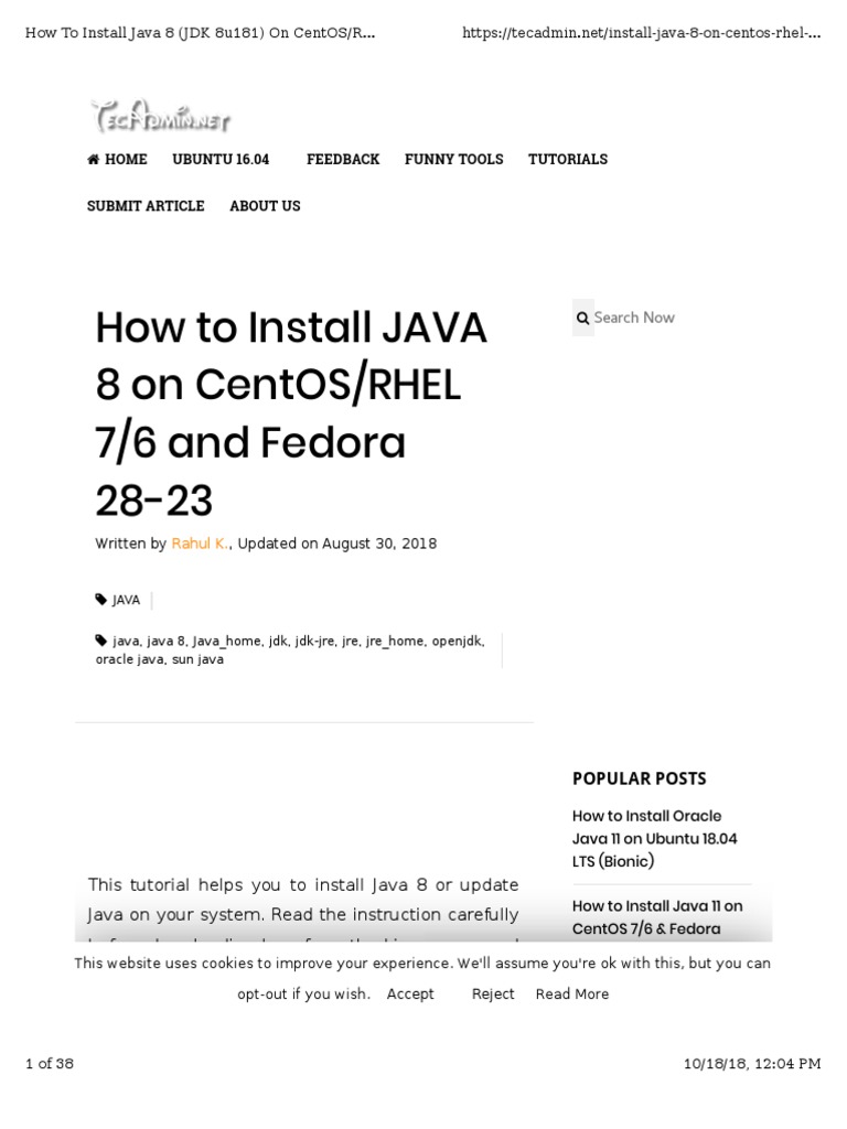 Install Java 8 On Centos 7 : Install Java 17 (OpenJDK 17) on Rocky ...