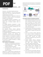 Module 1 - Opman TQM: Chapter 1 - Operations and Productivity