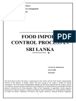 Food Import Control Process in Sri Lanka