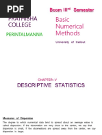 Measure of Dispersion