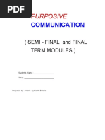 Purposive Communication Semi Finals and Finals PDF