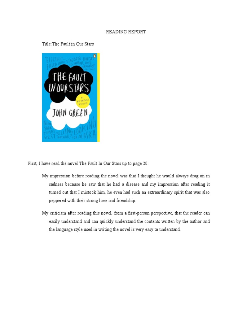 Fault in Our Stars: First Impressions | PDF