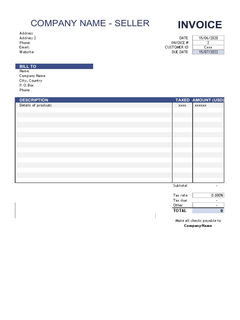 Inovice Template | PDF