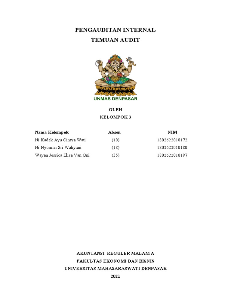 Temuan Audit Internal dan Standar SPPIA | PDF