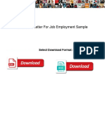 Guarantor Letter For Job or Employment Sample