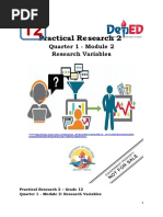 Practical Re Search 2: Quarter 1 - Module 2 Research Variables