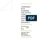 Compendium of Planning for Capital Gains Guiding the Savings in the Tax Incidence