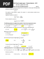 Chapter Wise CBSE-Board Sample Paper-Chemical Kinetics - KEY