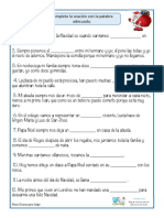 Completa la oración con la palabra adecuada para Navidad