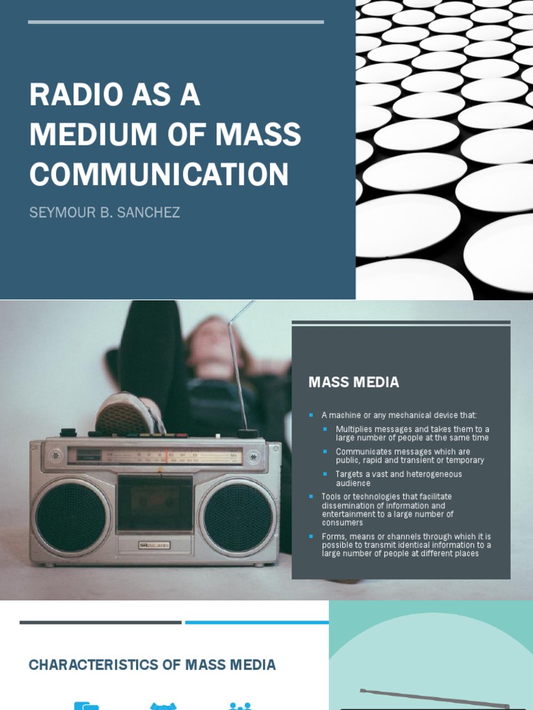 Radio: A Key Mass Communication Medium | PDF | Media (Communication ...