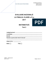 En IV 2017 Matematica Test 2