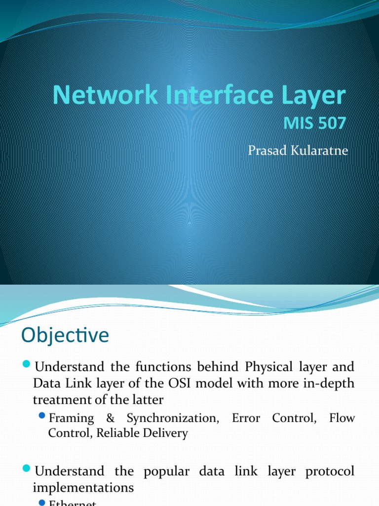 Lecture2 Network Interface Layer Final PDF