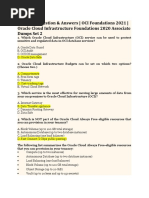 OCI Exam Question & Answers - OCI Foundations 2021 - Oracle Cloud Infrastructure Foundations 2020 Associate Dumps Set 2