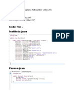 Code File - Institute - Java