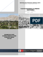 Reglamento Del Plan de Desarrollo Urbano de La Ciudad de Moquegua-samegua 2016-2026