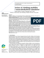 Prediction of Clothing Mobility Using A Musculoskeletal Simulator