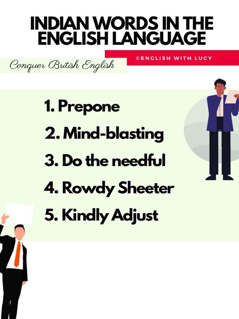 Indian Words in The English Language 1. Prepone 2. MindBlasting 3. Do