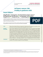 Statin Associated Lower Cancer Risk and Related Mortality in Patients With Heart Failure