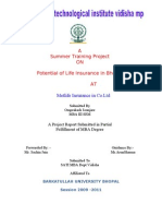 A Summer Training Project ON Potential of Life Insurance in Bhopal AT