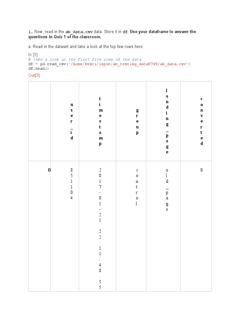Analyzing A/B Test Data in Python | PDF | Information Retrieval ...