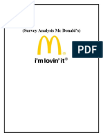 Survey Analysis MC Donald's