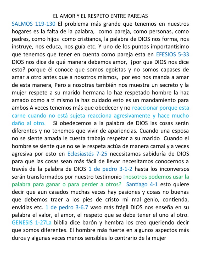 El Amor y El Respeto Entre Parejas | PDF