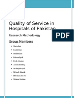 Quality of Service in Hospitals of Pakistan